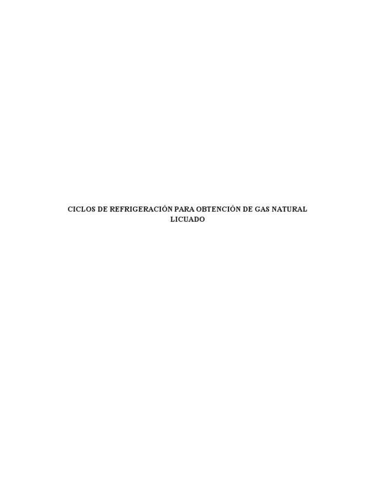 Optimización del Proceso de Licuefacción GNL | PDF | Gas natural | Gas ...