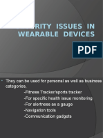 Security Issues in Wearable Devices