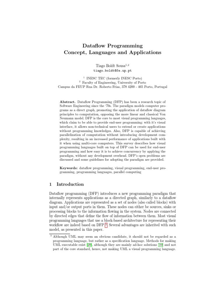 Dataflow Programming Concept, Languages and Applications | PDF ...