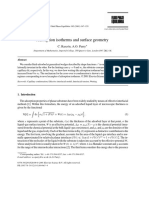 Adsorption Isotherms and Surface Geometry 2001 Fluid Phase Equilibria