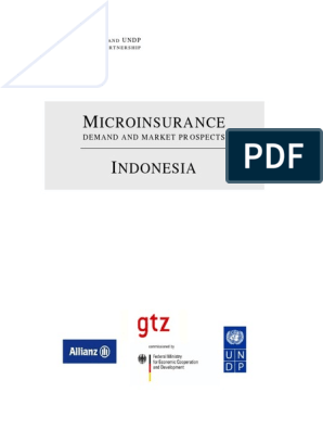 Microinsurance Indonesia Insurance Millennium Development Goals