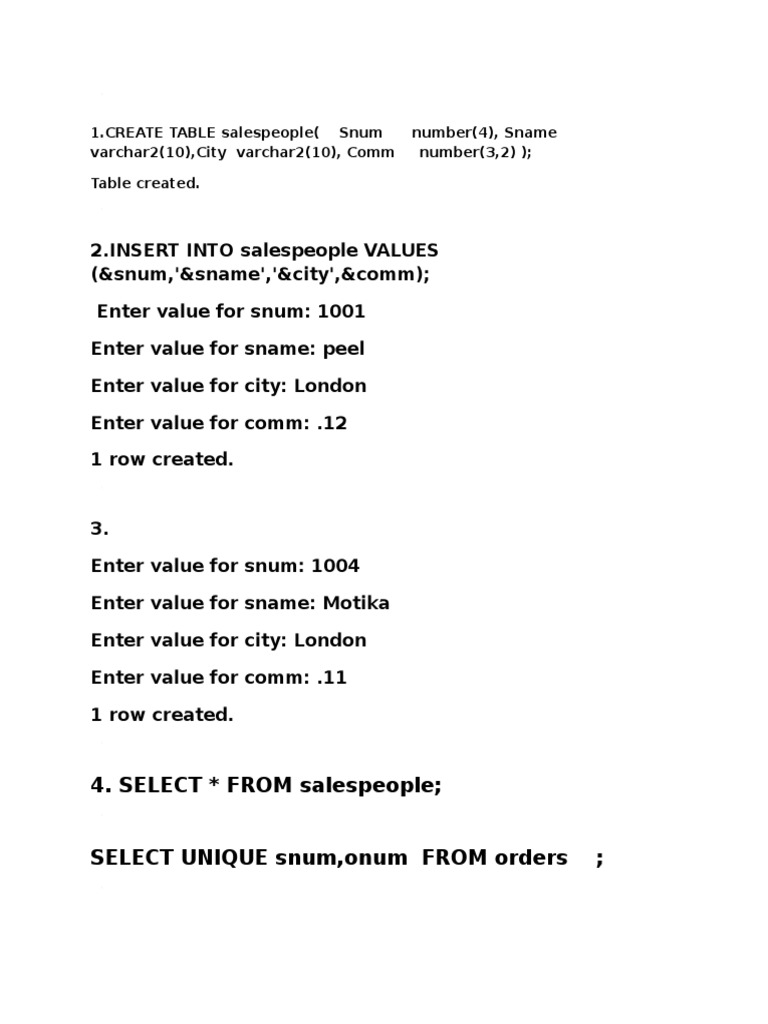 DBMS Query Example | PDF | Database Index | Databases