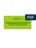 Capitulo 10 4a Edic. Parámetros, Criterios, Indicadores Y-O Custionamientos para Evaluar La Calidad de Una Investigación.