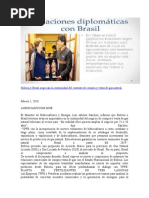 Bolivia y Brasil Negocian La Continuidad Del Contrato de Compra y Venta de Gas Natural