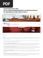 Dicas Para Prova Oral _ Rodrigo de Souza
