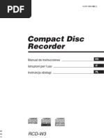 Instrukcja obsługo Sony RCD-W3