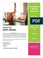 SIOP Teaching Model Worksheet