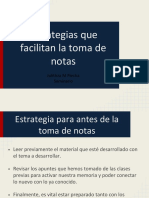 Estrategias Que Facilitan La Toma de Notas: Julithza M Flecha Seminario