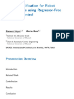 Model Identification For Robot Manipulators Using Regressor-Free Adaptive Control