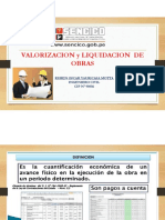 VALORIZACION y LIQUIDACION DE OBRA PDF