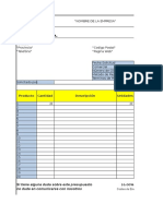 Ejemplo, Modelo, Formato o Plantilla de Presupuesto para Clientes