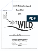 Proj Ecti: Project WILD Date