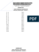 AP Answer Keys - 1st Quarter