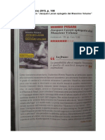 Marzo 2015 - Rumore, n. 278 - Fabio Striani recensisce "Jacques Lacan spiegato dai Massimo Volume", di Mimmo Pesare