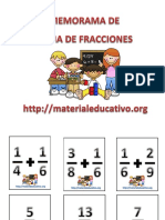 Memorama de Suma Fracciones PDF