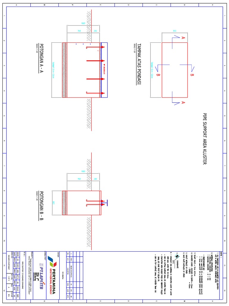 9. Pipe Support Standard Drawing