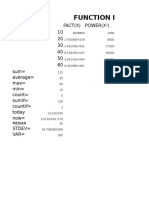 Function Implimentation in Exel