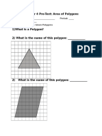 Chapter 4 Pre-Test: Area of Polygons