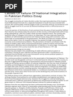 Download Causes of Failure of National Integration in Pakistan Politics Essay by Muhammad Ateeq SN334047491 doc pdf