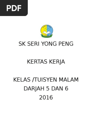 Kertas Kerja Kelas Malam Tahun 5 6 Pdf