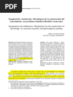 Imaginación e Intelección. Mecanismos de La Cosntrucción Del Conocimiento.