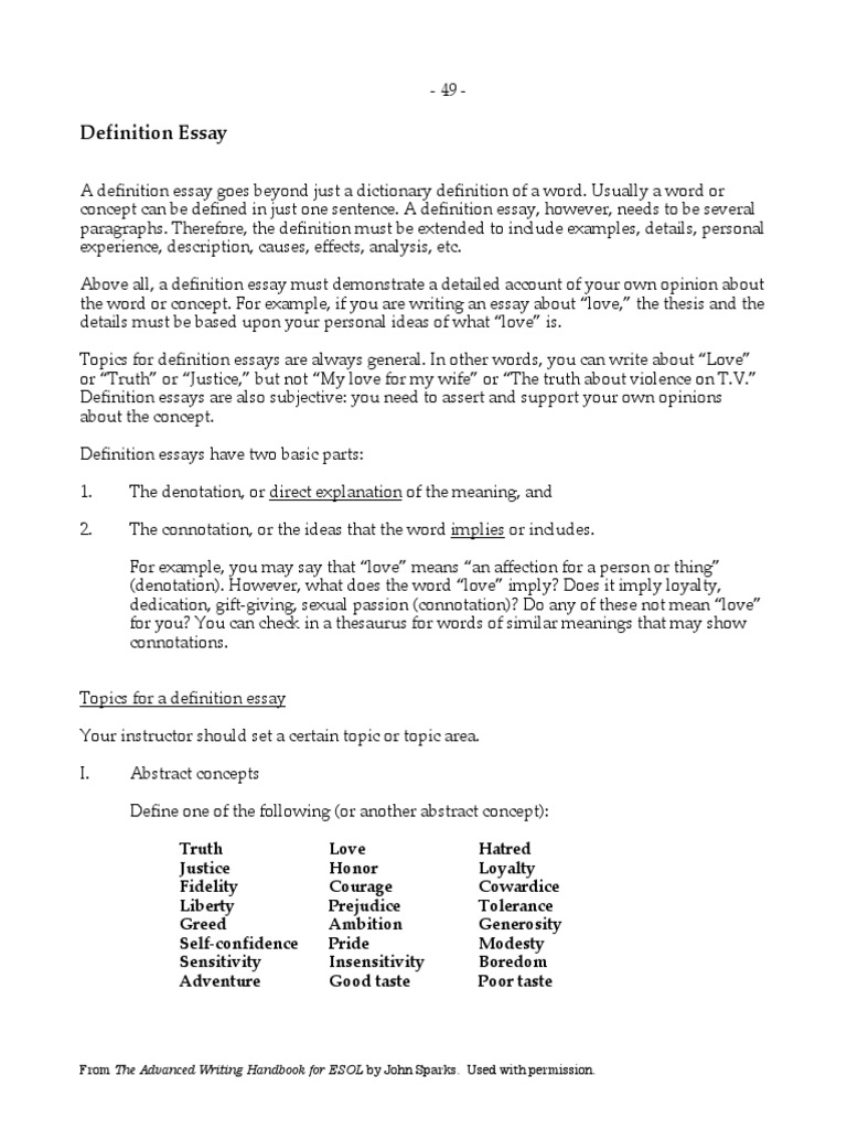 🌈 Extended definition topics. How to write Extended Definition Essay