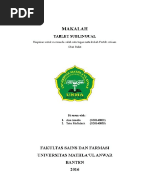 Makalh Tablet Sublingual Pdf