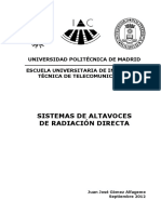 Sistemas de Altavoces de Radiacion Directa
