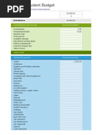 College Student Budget