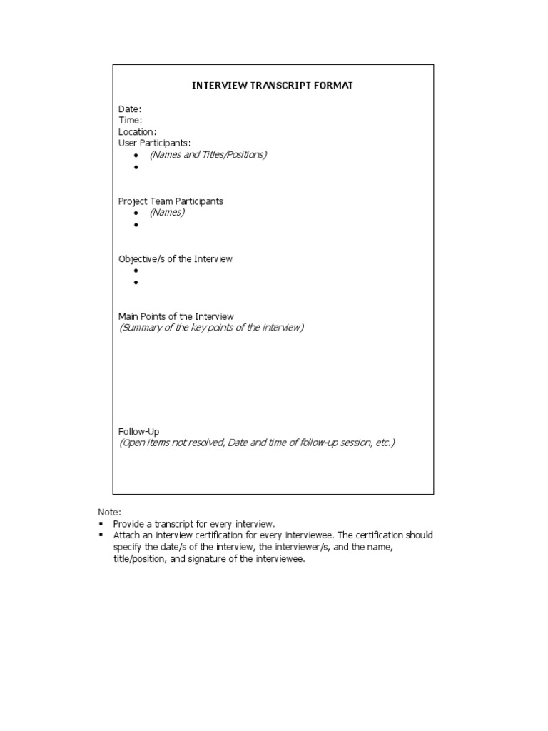 Sample Interview Transcript | PDF
