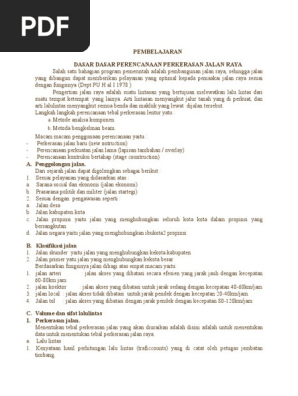 Soal Sulit Materi Perkerasan Lentur