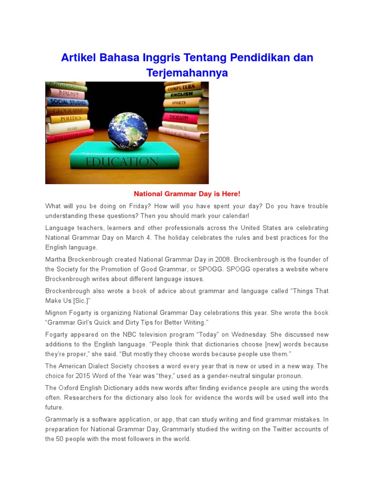 Artikel Bahasa Inggris Tentang Pendidikan Programme For International Student Assessment Indonesian Language