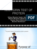 Ninhydrid Test of Protein