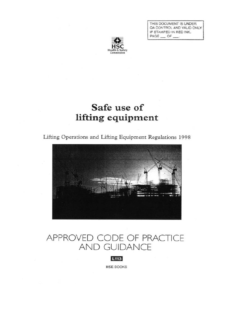 LOLER SI2307 Regulations | PDF