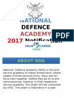 NDA Exam 2017 Notification