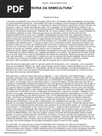 Adorno - Teoria Da Semicultura