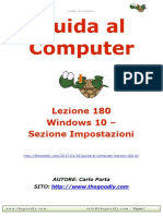 Guida al Computer - Lezione 180 - Windows 10 - Sezione impostazioni