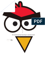 AngryBird Red Mask Printable