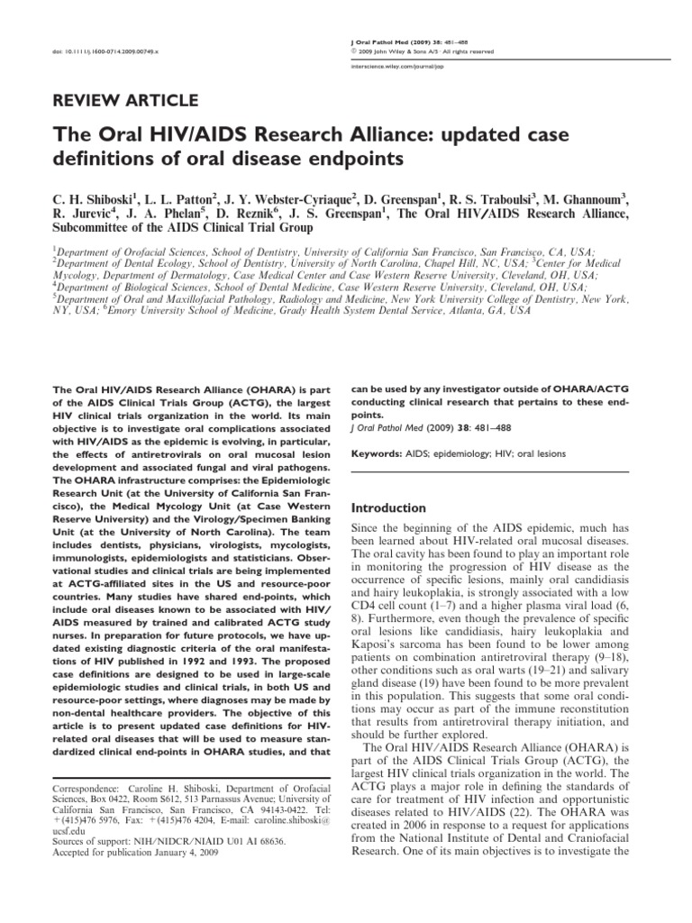 the-oral-hiv-aids-research-alliance-updated-case-definitions-of-oral