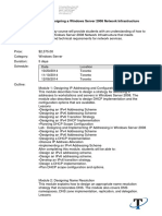 6435B: Designing A Windows Server 2008 Network Infrastructure