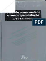 SCHOPENHAUER, A. O Mundo Como Vontade e Como Representação (Livro I)