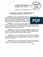 Resolution No. 01, Series of 2016, A Resolution Restating The Effectivity of ERC Resolution No. 13, Series of 2015