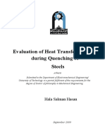 Evaluation of Heat Transfer Coefficient During Quenching of Steels - Hala - Thesis PDF