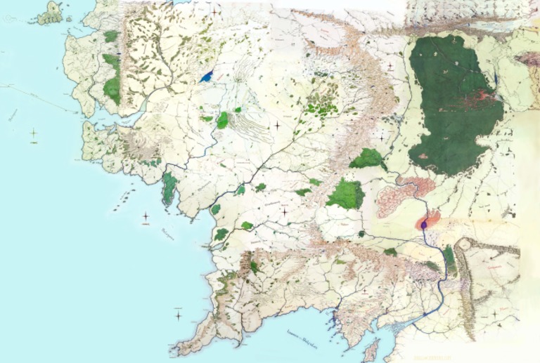 BIG - MERP Map Northwestern Middle Earth 8000x5400 PDF | PDF