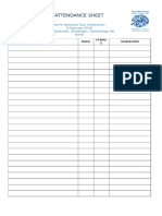 Attendance Sheet: World Wetlands Day Celebration 2 February 2016 Brgy. Calatunan, Sindangan, Zamboanga Del Norte