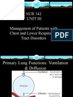 NUR 342 Unit Iii Management of Patients With Chest and Lower Respiratory Tract Disorders