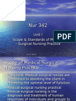 Unit I Scope and Standards of Med-Surg Nursing Practice