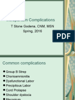 Week 10 Class 15 Intrapartum Complications With Answers