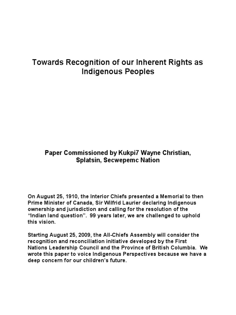 Indigenous Rights and Reconciliation Insights | PDF | Law