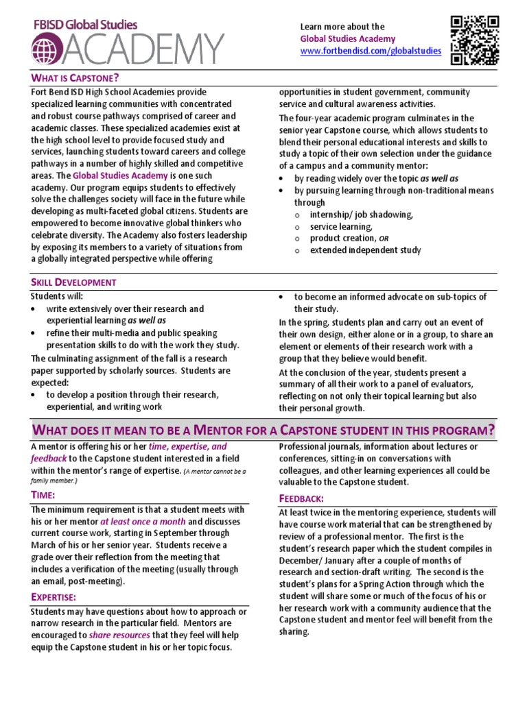 Capstone project outline template picture